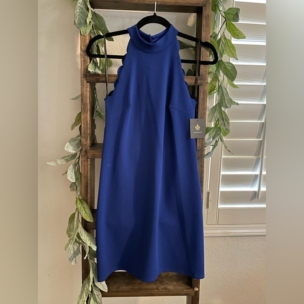 Gorgeous Blue Scalloped Dress